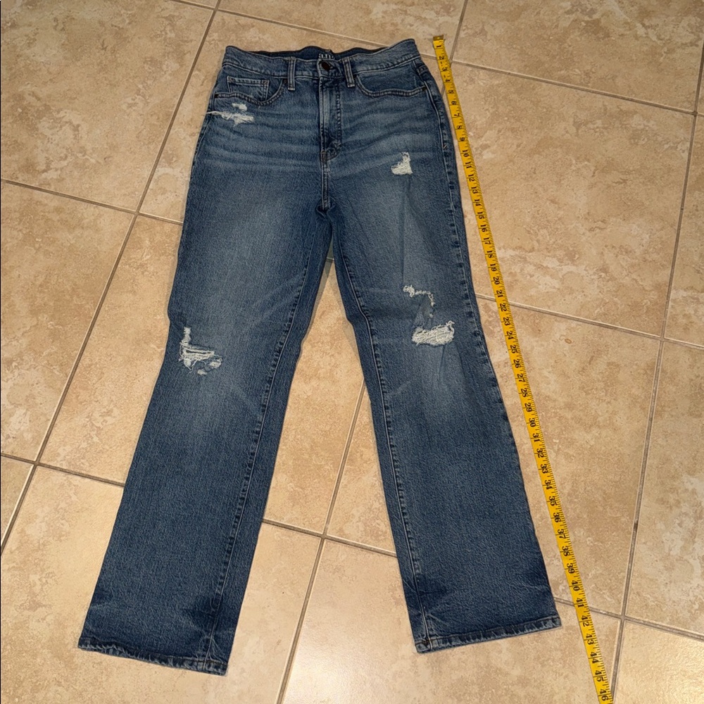 a.n.a Women's Straight Leg Blue Jeans